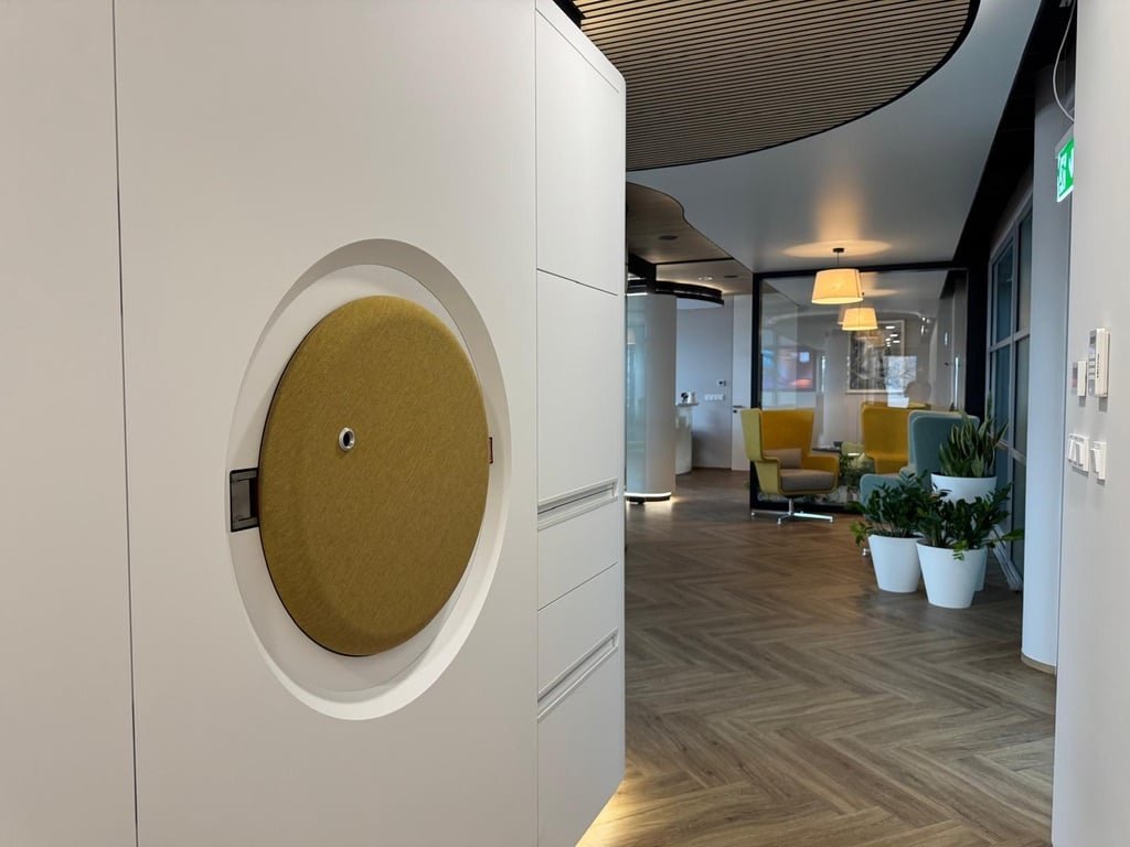 Fire Hose Station recessed into an interior wall