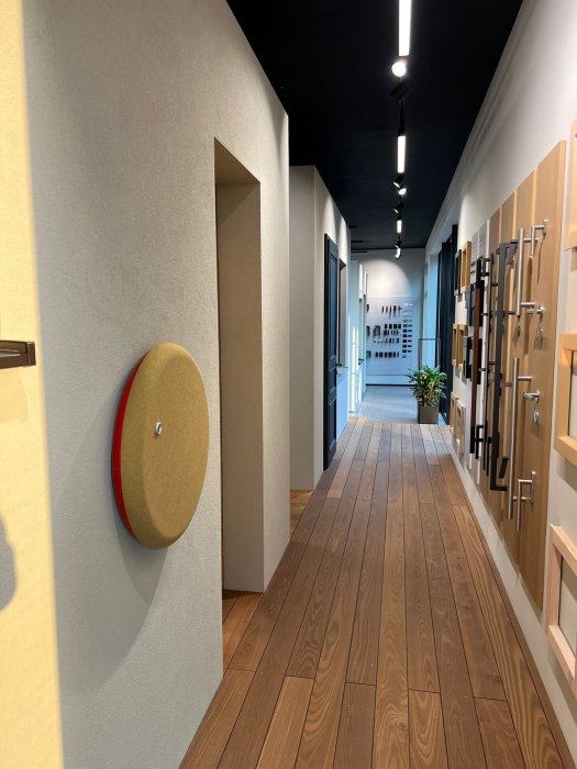 Amplla SafeMaker EX fire extinguisher in an interior furnishings showroom in Langenlois
